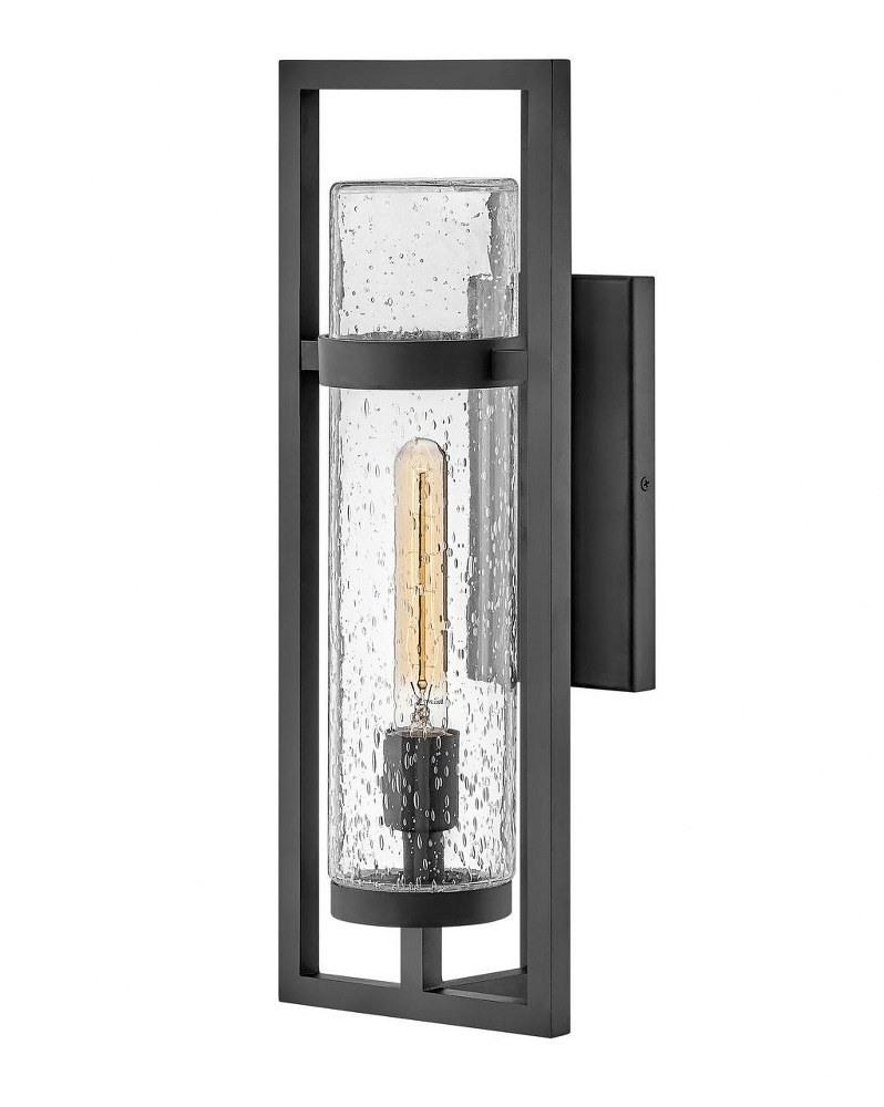 Hinkley Lighting-14904BK-Cordillera - 1 Light Medium Outdoor Wall Mount Lantern Black  Black Finish with Clear Seedy Glass