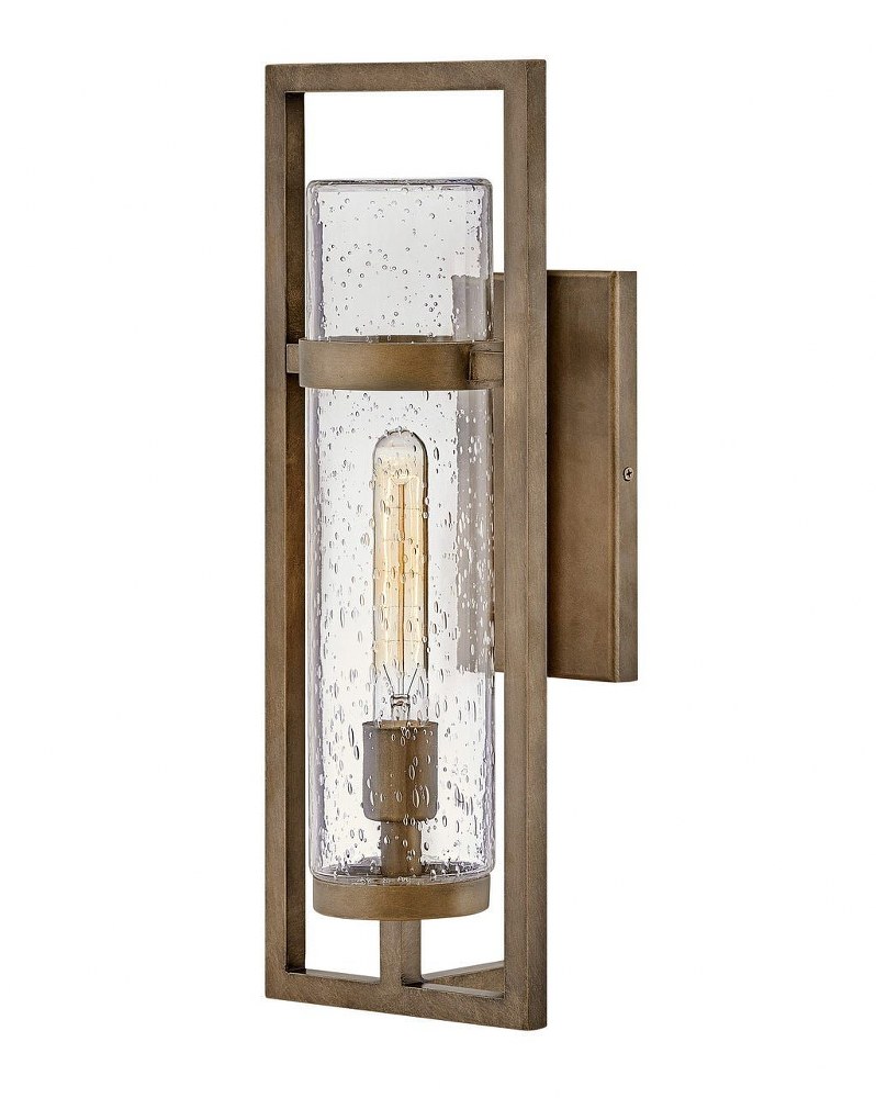 Hinkley Lighting-14904BU-Cordillera - 1 Light Medium Outdoor Wall Mount Lantern Burnished Bronze  Black Finish with Clear Seedy Glass