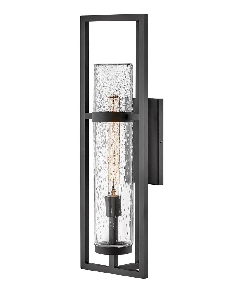 Hinkley Lighting-14905BK-Cordillera - 1 Light Large Outdoor Wall Mount Lantern Black  Black Finish with Clear Seedy Glass