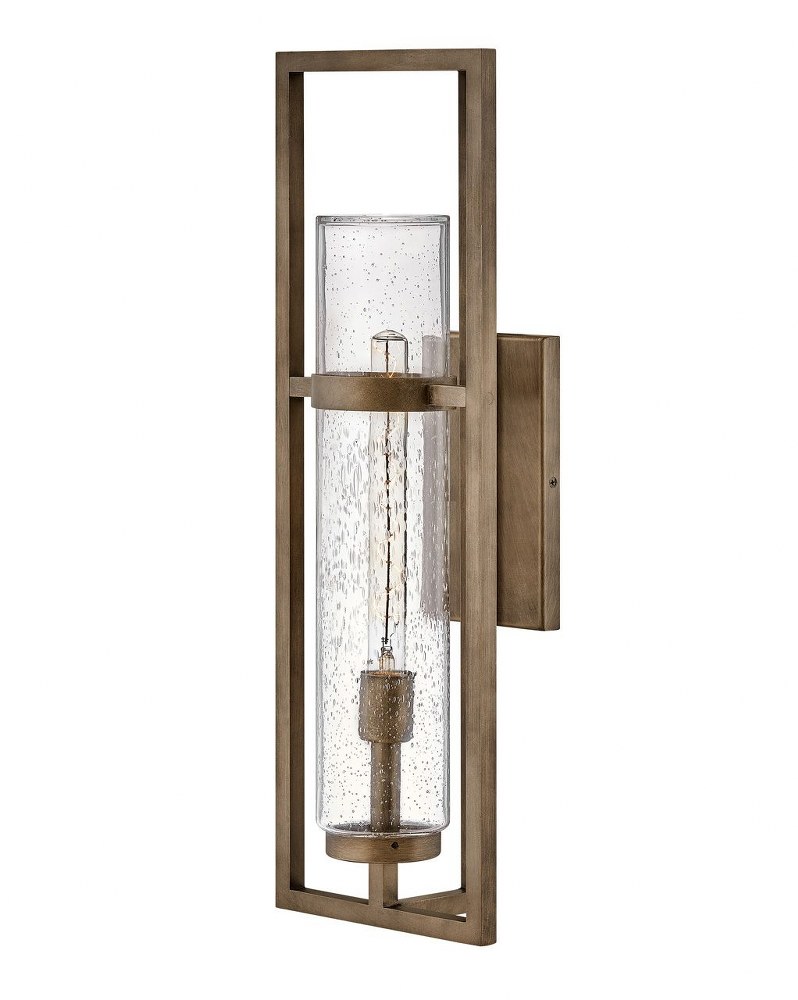 Hinkley Lighting-14905BU-Cordillera - 1 Light Large Outdoor Wall Mount Lantern Burnished Bronze  Black Finish with Clear Seedy Glass