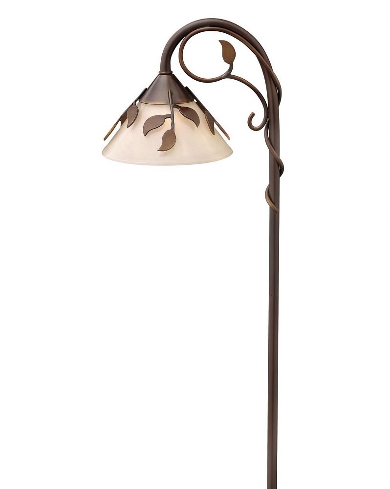 Hinkley Lighting-1508CB-LL-Ivy - Low Voltage 1 Light Outdoor Path Light   Copper Bronze Finish with Light Amber Glass