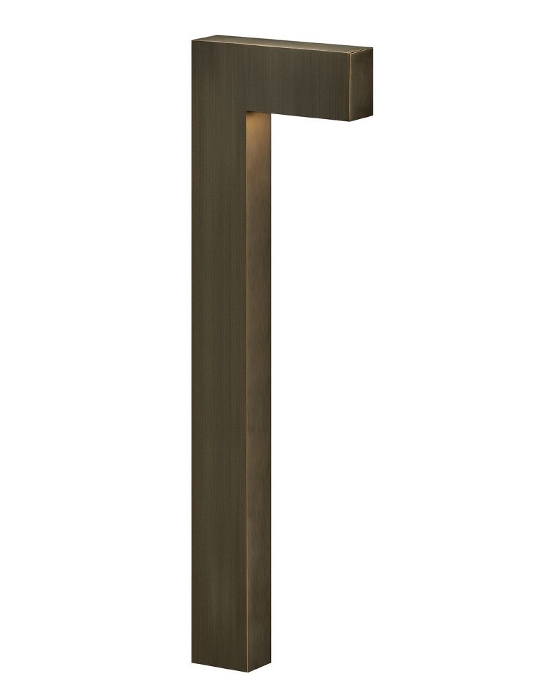 Hinkley Lighting-1518MZ-LL-Atlantis - 1 Light Large Path Light in Modern Style - 6.5 Inches Wide by 22 Inches High Matte Bronze  Bronze Finish with Etched Glass