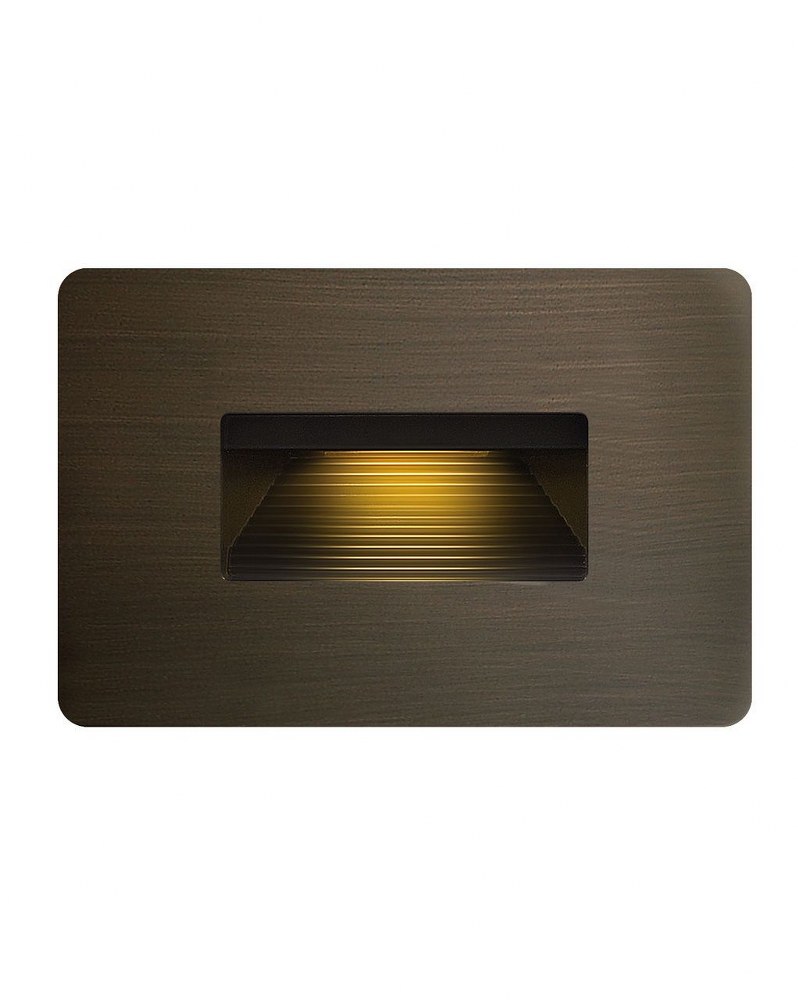 Hinkley Lighting-15508MZ-Luna - 12V 3.8W LED Horizontal Step Light - 4.5 Inches Wide by 3 Inches High   Matte Bronze Finish