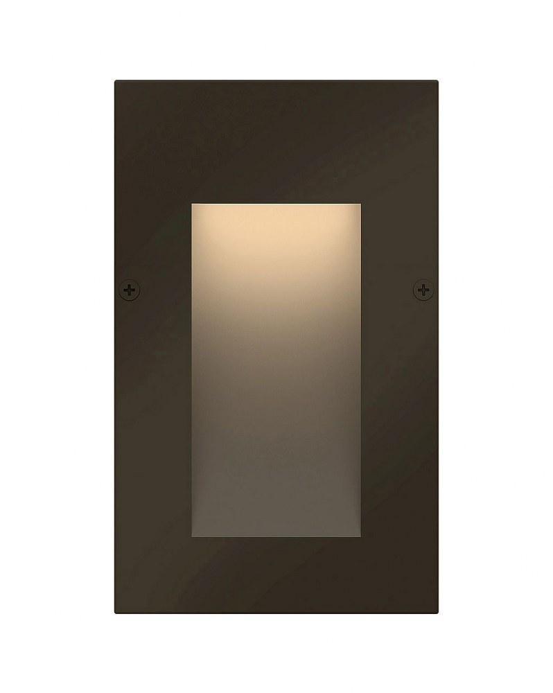 Hinkley Lighting-1562BZ-Taper - 12V 1.2W LED Vertical Step Light - 3 Inches Wide by 5 Inches High Bronze  Bronze Finish with Etched Glass