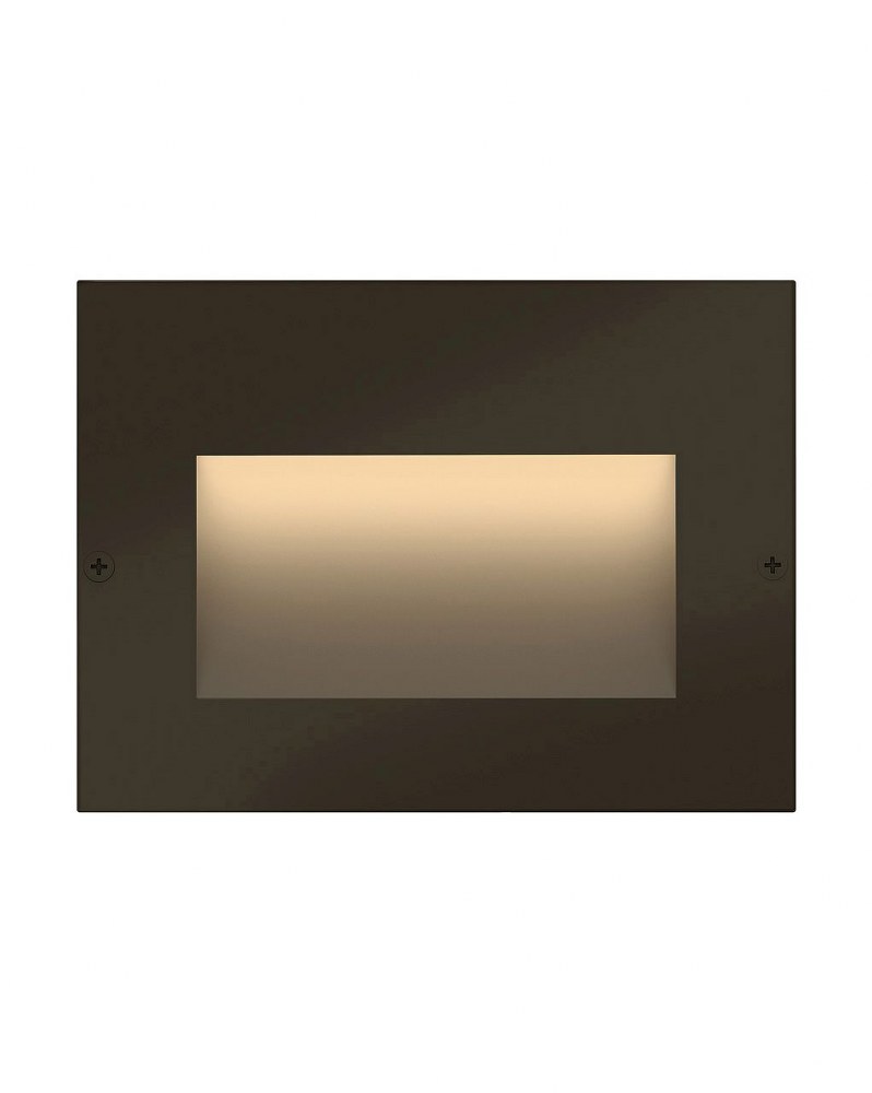 Hinkley Lighting-1563BZ-Taper - 12V 1.9W LED Horizontal Step Light - 4.5 Inches Wide by 3.25 Inches High Bronze  Bronze Finish with Etched Glass