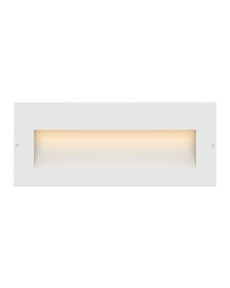 Hinkley Lighting-1565SW-Taper - 2.5W 1 LED Outdoor Step Light - 8 Inches Wide by 3.25 Inches High Satin White  Bronze Finish with Etched Glass