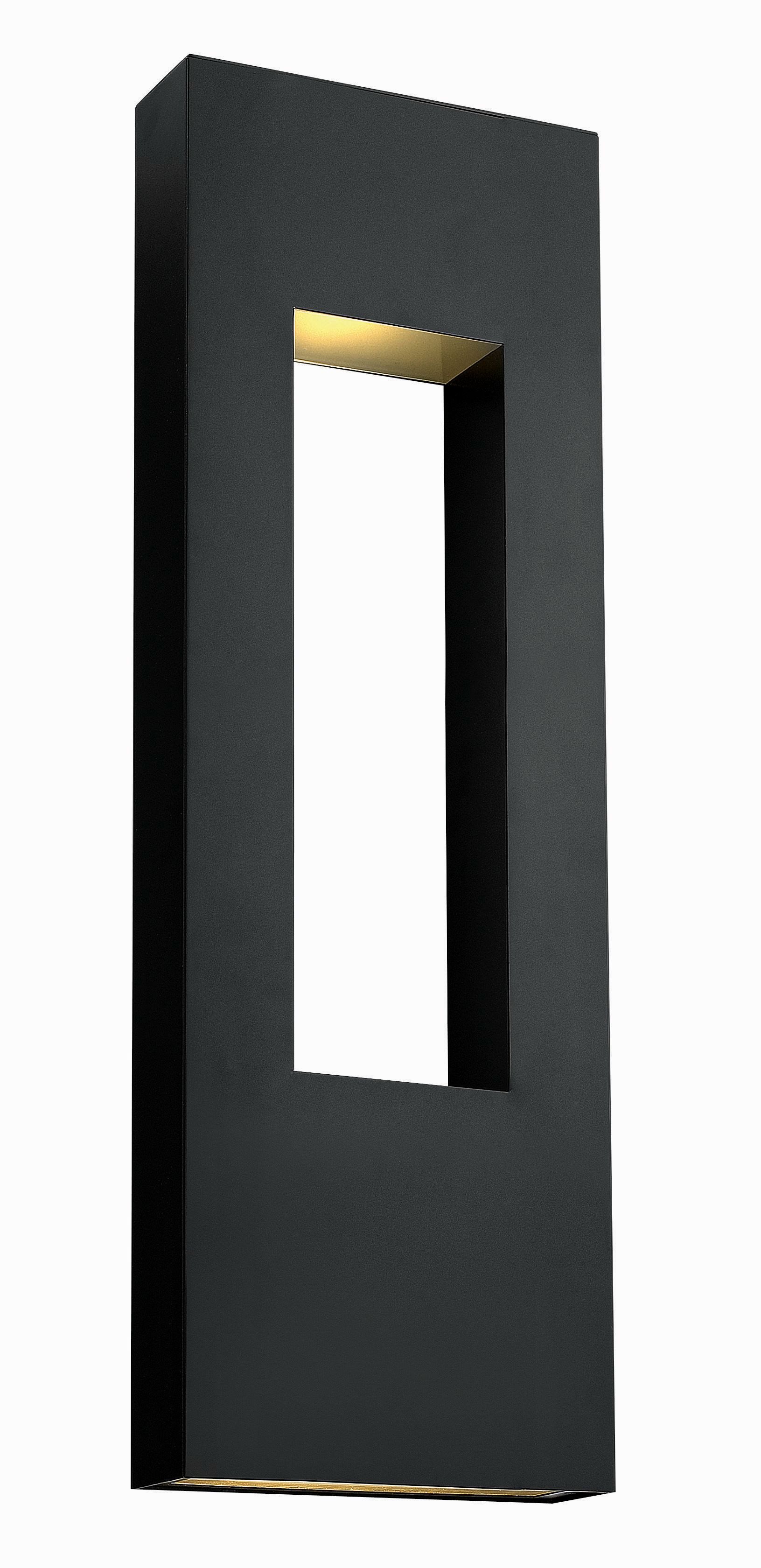 Hinkley Lighting-1639SK-LL-Atlantis - 3 Light Extra Large Outdoor Wall Lantern Satin Black GU10 Bronze Finish with Etched Glass