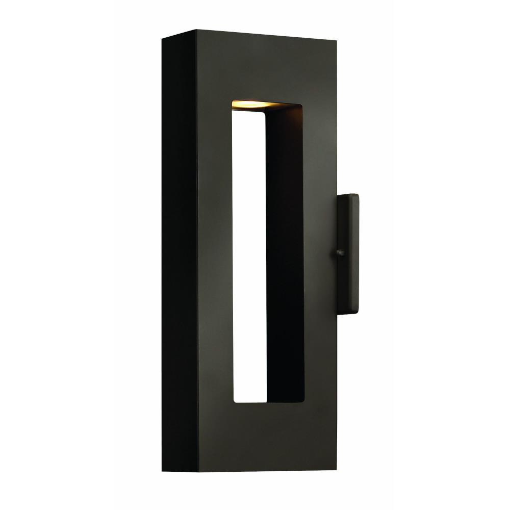 Hinkley Lighting-1640BZ-LL-Atlantis - 6.5 Inch 2 Light Medium Outdoor Wall Lantern Bronze MR16 Bi-Pin Bronze Finish with Etched Glass