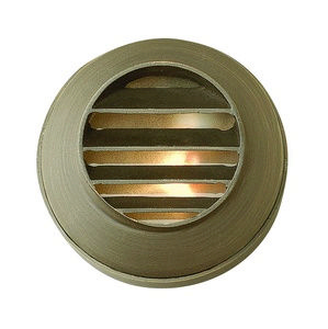Hinkley Lighting-16804MZ-LL-Hardy Island - Round Louvered Low Voltage 1 Light Deck/Step Lamp - 3.4 Inches Wide by 2 Inches High LED Lamp  Matte Bronze Finish