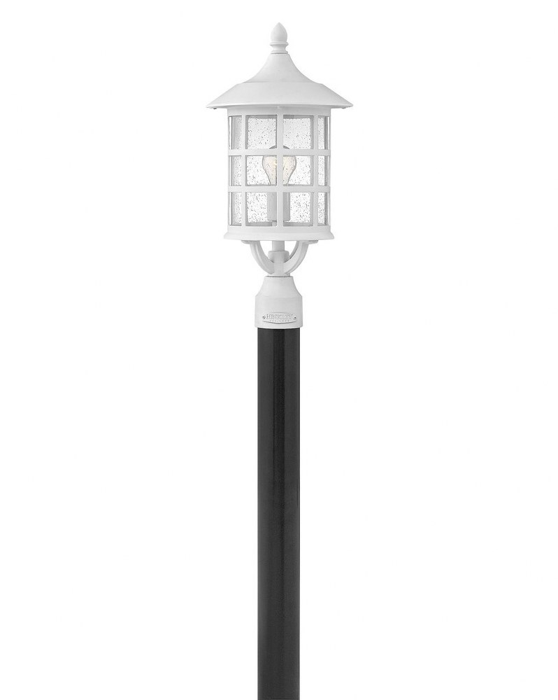 Hinkley Lighting-1861TW-Freeport Coastal Elements - 1 Light Large Outdoor Post Top or Pier Mount Lantern - Coastal Style - 10 Inch Wide by 20.5 Inch High   Textured White Finish with Clear Seedy Glass