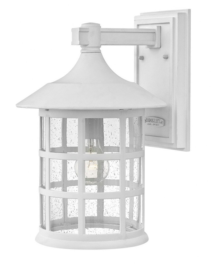 Hinkley Lighting-1865TW-Freeport Coastal Elements - 1 Light Large Outdoor Wall Lantern in Coastal Style - 10 Inches Wide by 15.25 Inches High   Textured White Finish with Clear Seedy Glass