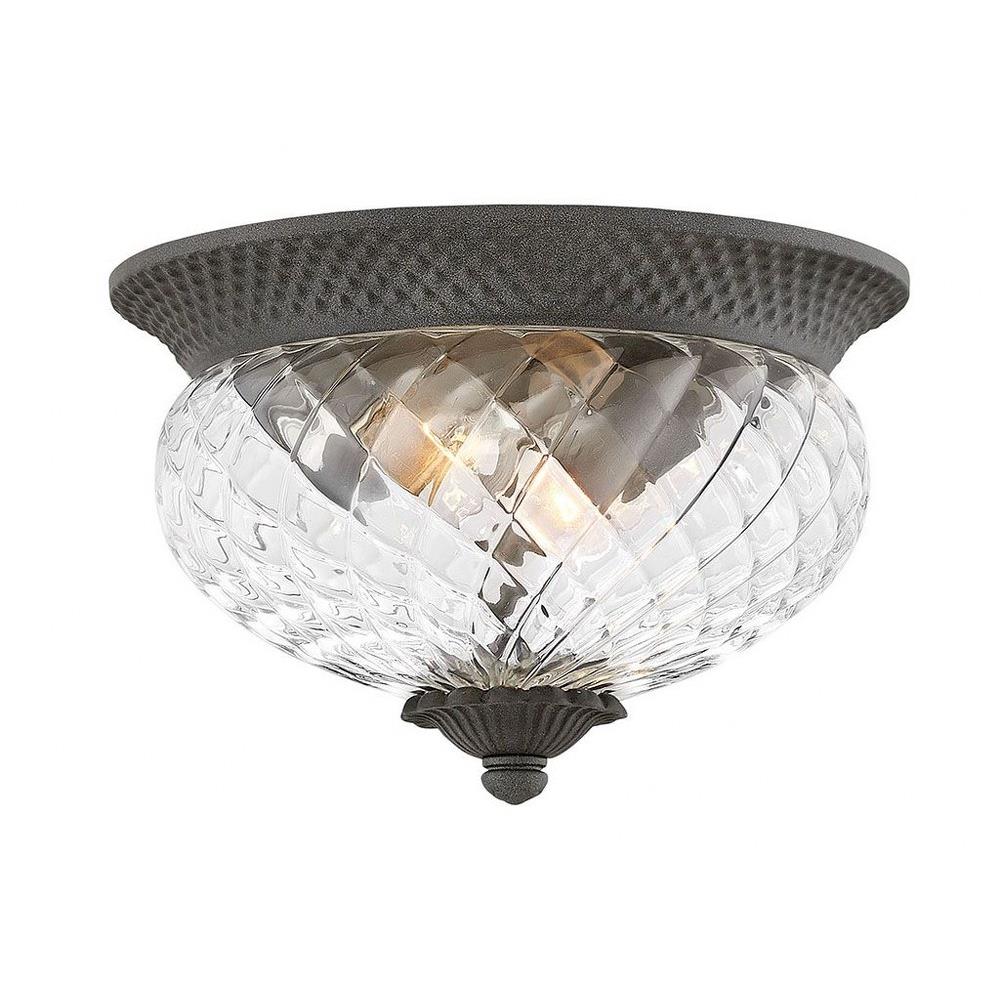 Plantation Two Light Outdoor Small Flush Mount