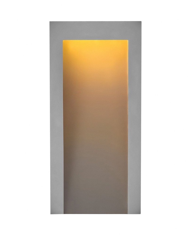 Hinkley Lighting-2144TG-Taper - 8W LED Medium Outdoor Wall Lantern in Modern Style - 7 Inches Wide by 15 Inches High Textured Graphite  Textured Graphite Finish with Etched Glass