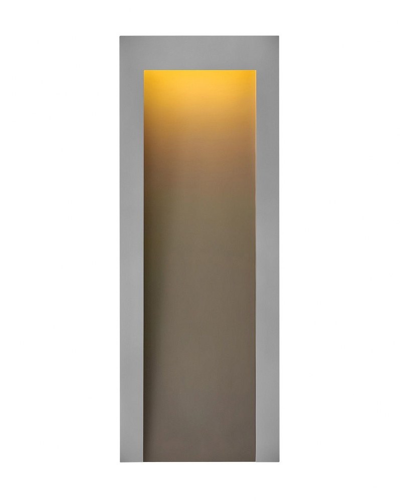 Hinkley Lighting-2145TG-Taper - 11W LED Large Outdoor Wall Lantern in Modern Style - 9 Inches Wide by 24 Inches High Textured Graphite  Textured Graphite Finish with Etched Glass