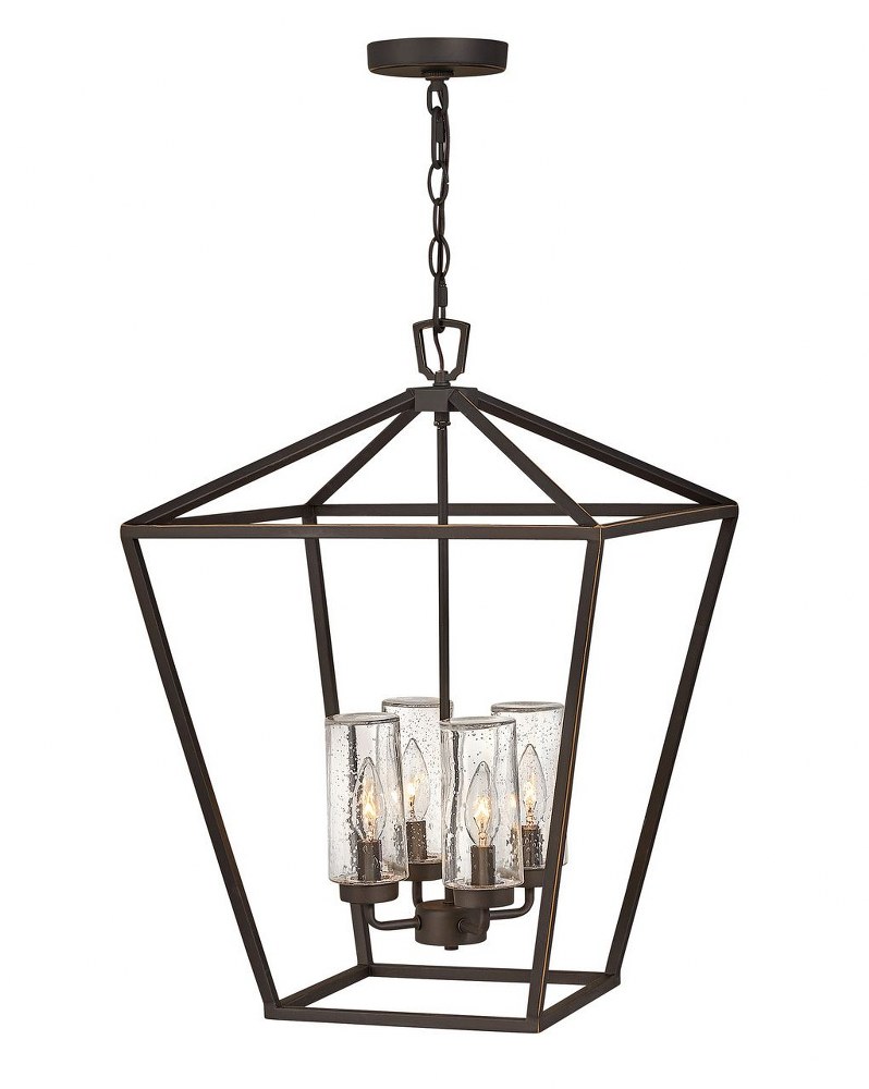 Hinkley Lighting-2567OZ-LL-Alford Place - 24.5 20W 4 LED Outdoor Medium Hanging Lantern Oil Rubbed Bronze Finish with Clear Seedy Glass