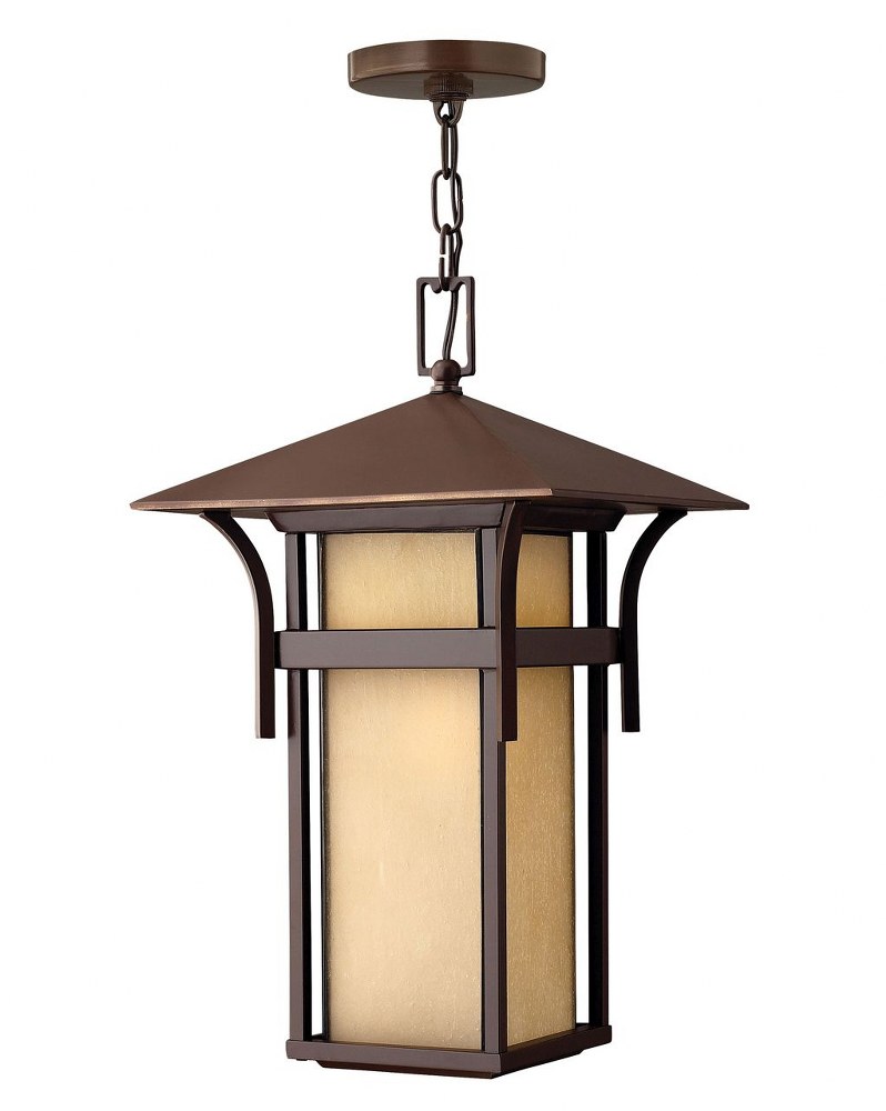 Hinkley Lighting-2572AR-LV-Harbor - 1 Light Large Outdoor Hanging Lantern in Transitional Craftsman Coastal Style - 11 Inches Wide by 19 Inches High Anchor Bronze E26 Medium Vintage Anchor Bronze Fini