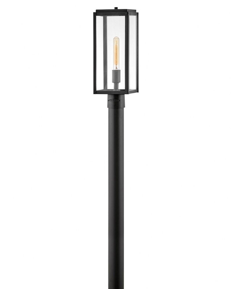 Hinkley Lighting-2591BK-Max - 1 Light Medium Outdoor Post Top or Pier Mount Lantern Black Incandescent Black Finish with Clear Glass