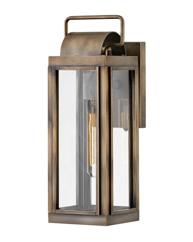 Hinkley Lighting-2840BU-LL-Sag Harbor - 1 Light Small Outdoor Wall Lantern in Traditional and Coastal Style - 5.5 Inches Wide by 16.25 Inches High Burnished Bronze LED Antique Brushed Aluminum Finish 