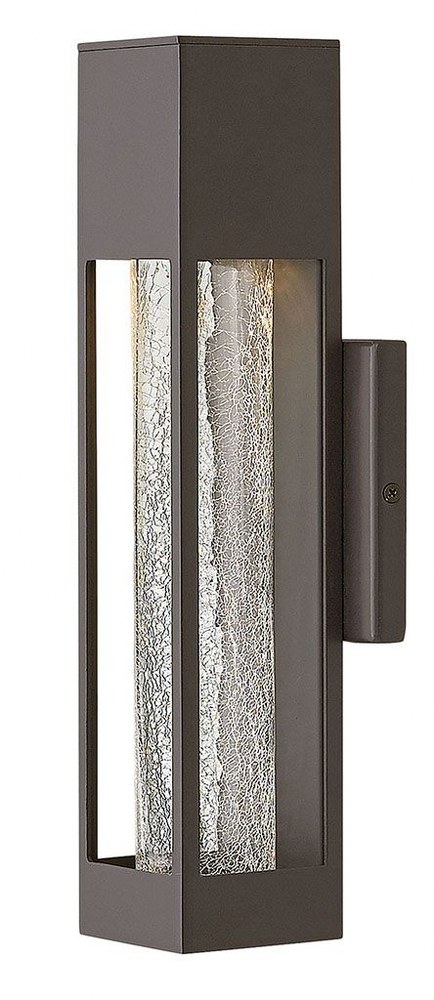 Hinkley Lighting-2850BZ-Vapor - One Light Outdoor Small Wall Mount in Modern Style - 4.75 Inches Wide by 14 Inches High Bronze  Titanium Finish with Crackle Glass