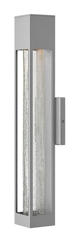 Hinkley Lighting-2854TT-Vapor - One Light Outdoor Medium Wall Mount in Modern Style - 4.75 Inches Wide by 21 Inches High Titanium  Titanium Finish with Crackle Glass