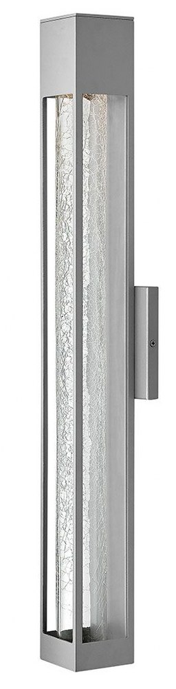 Hinkley Lighting-2855TT-Vapor - One Light Outdoor Large Wall Mount in Modern Style - 4.75 Inches Wide by 28 Inches High Titanium  Titanium Finish with Crackle Glass