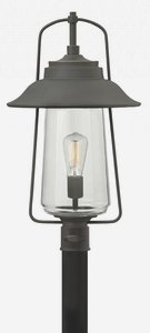 Hinkley Lighting-2861OZ-Belden Place - One Light Outdoor Post Mount Oil Rubbed Bronze Finish with Clear Glass