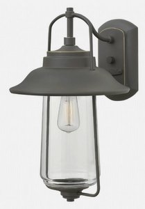 Hinkley Lighting-2864OZ-Belden Place - One Light Medium Outdoor Wall Sconce - Traditional Transitional Coastal Style - 10 Inch Wide by 16 Inch High   Oil Rubbed Bronze Finish with Clear Glass