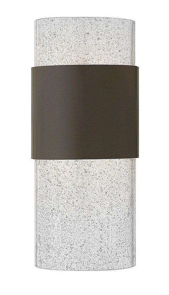 Hinkley Lighting-2890KZ-Horizon - 1216W 1 LED Small Outdoor Wall Mount Buckeye Bronze Finish with Clear Seedy Glass