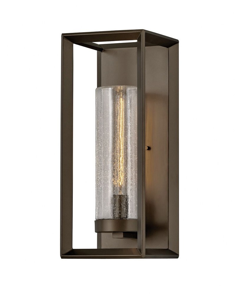 Hinkley Lighting-29309WB-Rhodes - 1 Light Large Outdoor Wall Lantern in Craftsman and Industrial Style - 9 Inches Wide by 22 Inches High Warm Bronze Incandescent Warm Bronze Finish with Clear Seedy Gl