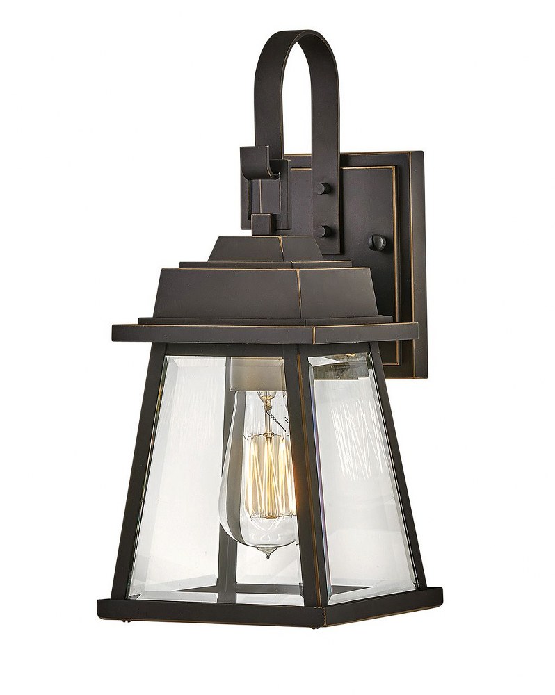 Hinkley Lighting-2940OZ-Bainbridge - One Light Outdoor Wall Mount in Traditional Style - 6 Inches Wide by 14.25 Inches High   Oil Rubbed Bronze Finish with Clear Beveled Glass