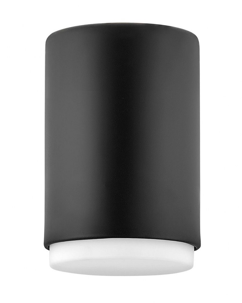 Hinkley Lighting-30071BK-Cedric - 1 Light Extra Small Flush Mount Black  Black Finish with Etched Opal Glass