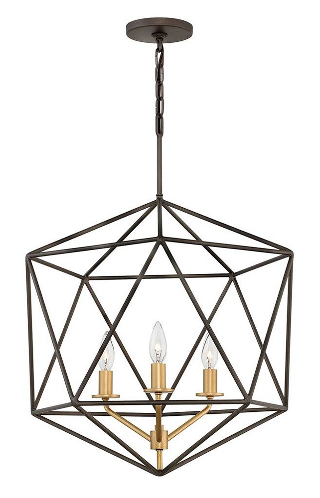 Hinkley Lighting-3023MM-Astrid - 3 Light Medium Open Frame Chandelier in Transitional Style - 20 Inches Wide by 26.75 Inches High Metallic Matte Bronze  Metallic Matte Bronze Finish