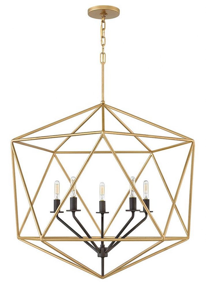 Hinkley Lighting-3025DG-Astrid - 5 Light Large Open Frame Chandelier in Transitional Style - 28 Inches Wide by 34.25 Inches High Deluxe Gold  Metallic Matte Bronze Finish