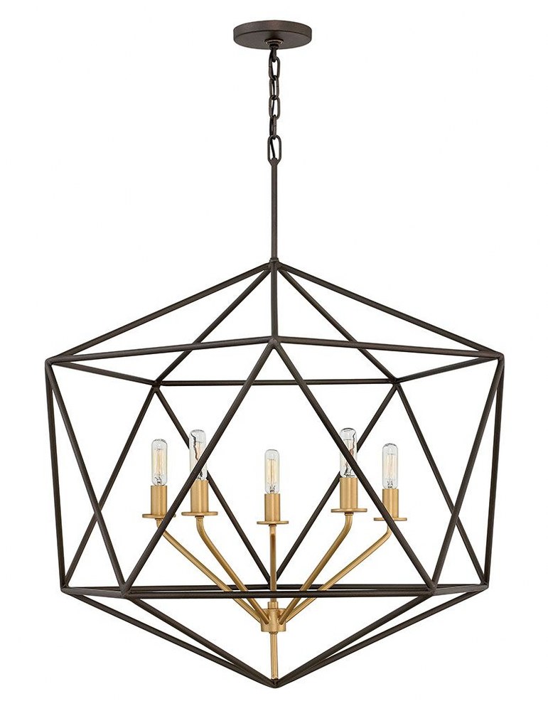 Hinkley Lighting-3025MM-Astrid - 5 Light Large Open Frame Chandelier in Transitional Style - 28 Inches Wide by 34.25 Inches High Metallic Matte Bronze  Metallic Matte Bronze Finish