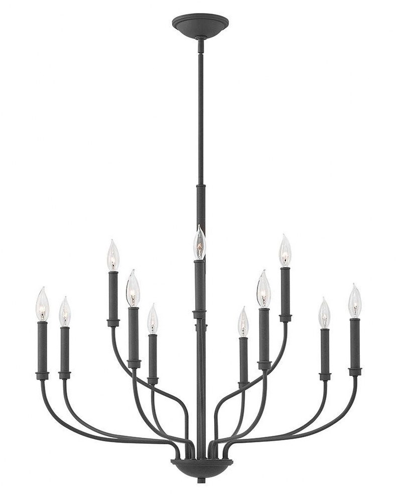 Hinkley Lighting-3078KZ-Alister - Twelve Light 2-Tier Chandelier in Traditional Transitional Style - 32 Inches Wide by 29 Inches High   Alister - Twelve Light 2-Tier Chandelier in Traditional, Transit