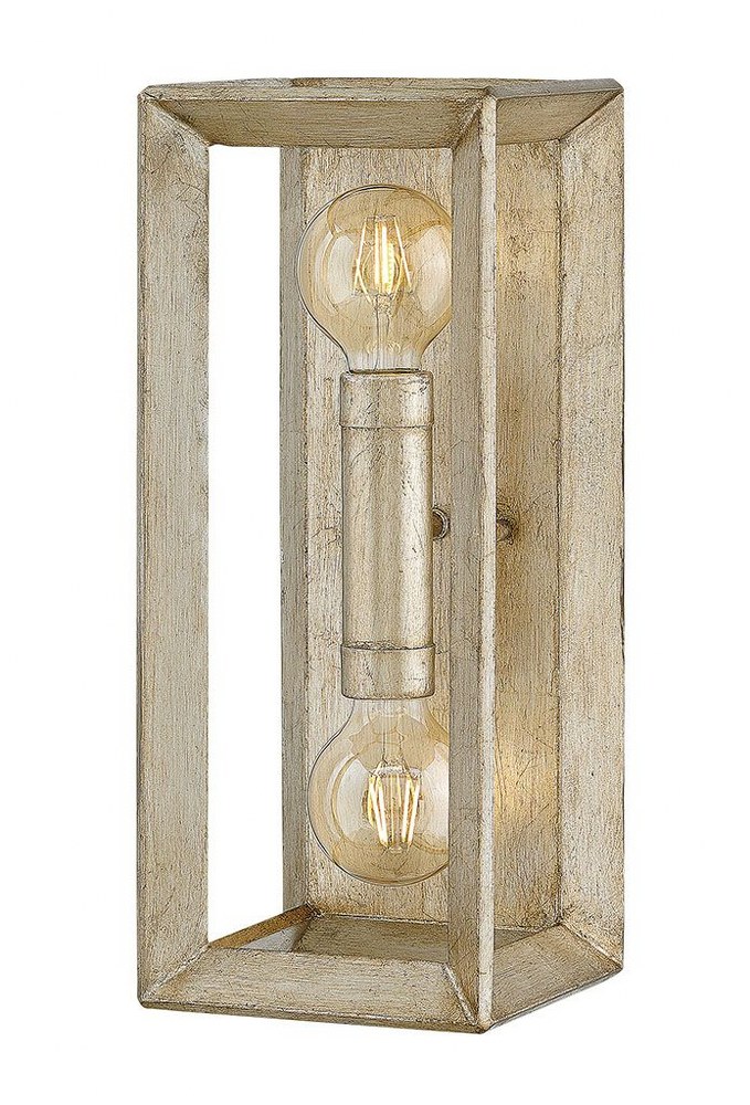 Hinkley Lighting-3102SL-Tinsley - Two Light Wall Sconce in Transitional Style - 7.25 Inches Wide by 17.25 Inches High   Silver Leaf Finish