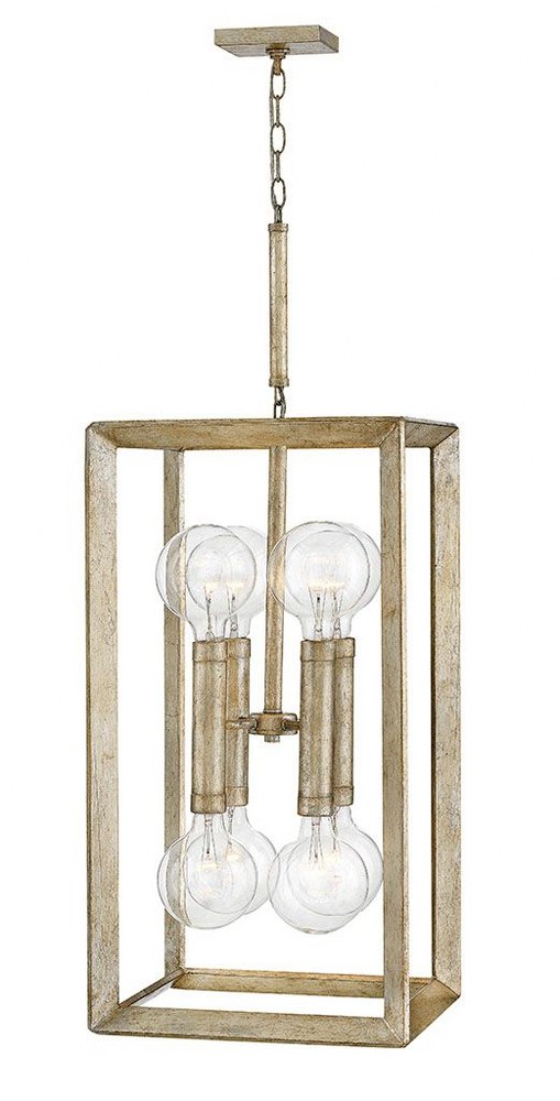 Hinkley Lighting-3108SL-Tinsley - Eight Light Entry Foyer in Transitional Style - 16 Inches Wide by 40.75 Inches High   Silver Leaf Finish