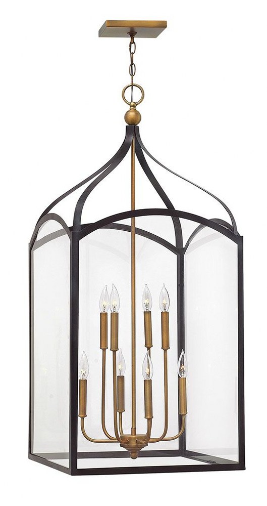 Hinkley Lighting-3418BZ-Clarendon - 8 Light Large 2-Tier Open Frame Foyer in Traditional Style - 20 Inches Wide by 44 Inches High   Bronze Finish with Clear Glass
