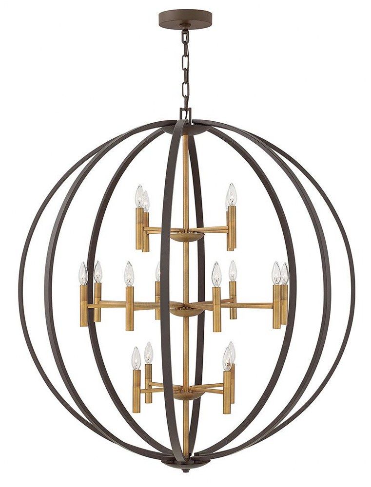 Hinkley Lighting-3464SB-Euclid - 16 Light Extra Large 3-Tier Orb Chandelier in Transitional Modern Style - 44 Inches Wide by 49 Inches High Spanish Bronze  Spanish Bronze Finish