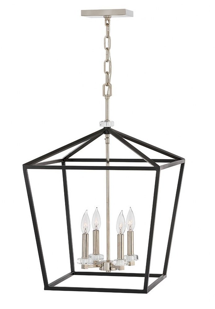 Hinkley Lighting-3536BK-Stinson - 4 Light Large Open Frame Chandelier in Transitional Style - 18 Inches Wide by 27.25 Inches High Black  Black Finish