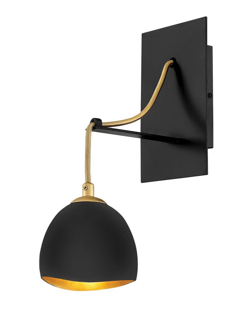 Hinkley Lighting-35900SHB-Nula - 1 Light Wall Sconce in Modern and Glam Style - 5 Inches Wide by 13 Inches High Shell Black  Shell White Finish