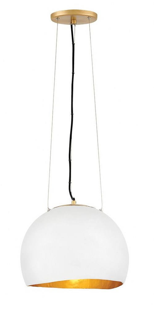 Hinkley Lighting-35904SHW-Nula - 1 Light Medium Pendant in Modern Glam Style - 14 Inches Wide by 11.75 Inches High Shell White  Shell White Finish