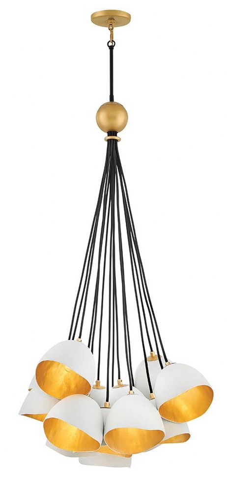 Hinkley Lighting-35906SHW-Nula - 15 Light Large Chandelier in Modern Glam Style - 26 Inches Wide by 45 Inches High Shell White  Shell White Finish