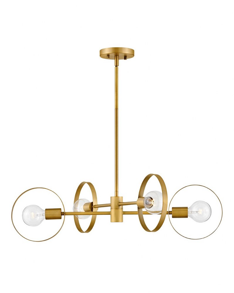 Hinkley Lighting-37294LCB-Desi - 4 Light Medium Foyer Lacquered Brass  Black Finish