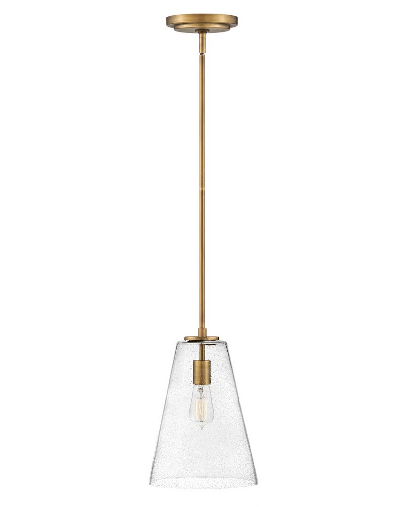 Hinkley Lighting-41044HB-Vance - 1 Light Small Pendant Heritage Brass  Heritage Brass Finish with Clear Seedy Glass