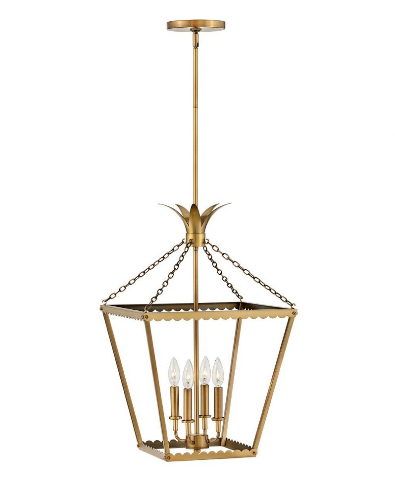 Hinkley Lighting-41925HB-Palma - 4 Light Medium Pendant Heritage Brass  Black Oxide Finish