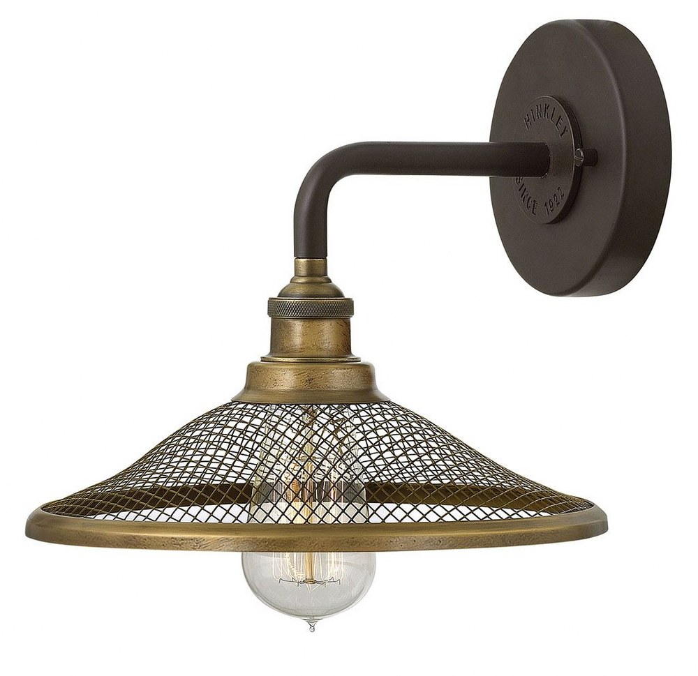 Hinkley Lighting-4360KZ-Rigby - 1 Light Wall Sconce in Industrial Style - 10 Inches Wide by 8.5 Inches High   Buckeye Bronze Finish