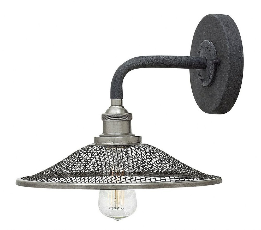 Hinkley Lighting-4360DZ-Rigby - 1 Light Wall Sconce in Industrial Style - 10 Inches Wide by 8.5 Inches High Aged Zinc  Aged Zinc Finish