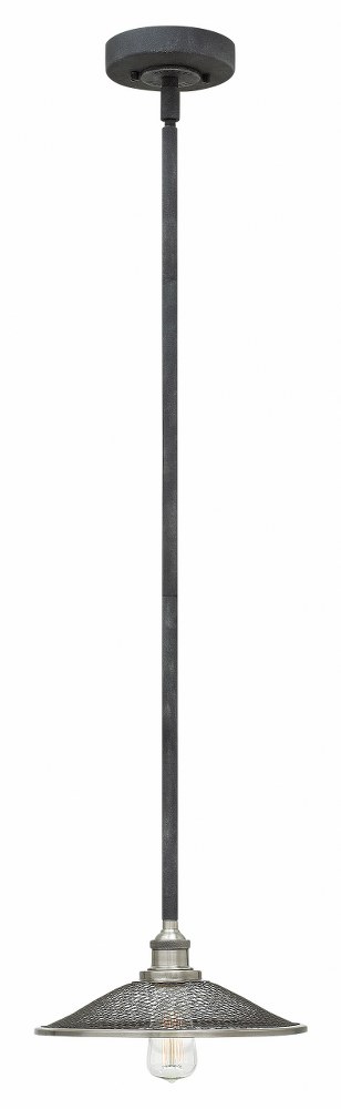 Hinkley Lighting-4367DZ-Rigby - 1 Light Small Pendant in Industrial Style - 10 Inches Wide by 4.3 Inches High Aged Zinc  Aged Zinc Finish