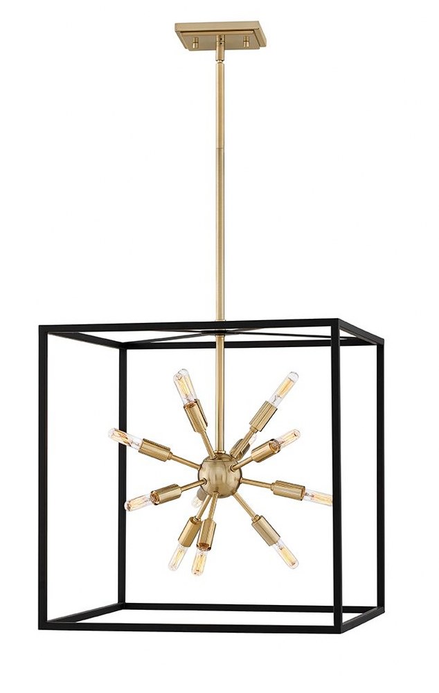 Hinkley Lighting-46314BLK-Aros - 12 Light Medium Open Frame Chandelier in Transitional Modern Mid-Century Modern Style - 20 Inches Wide by 21 Inches High   Black Finish